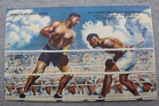 Vintage Postcard Jack Dempsey Knocks Out Jess Willard 1919 World Champ