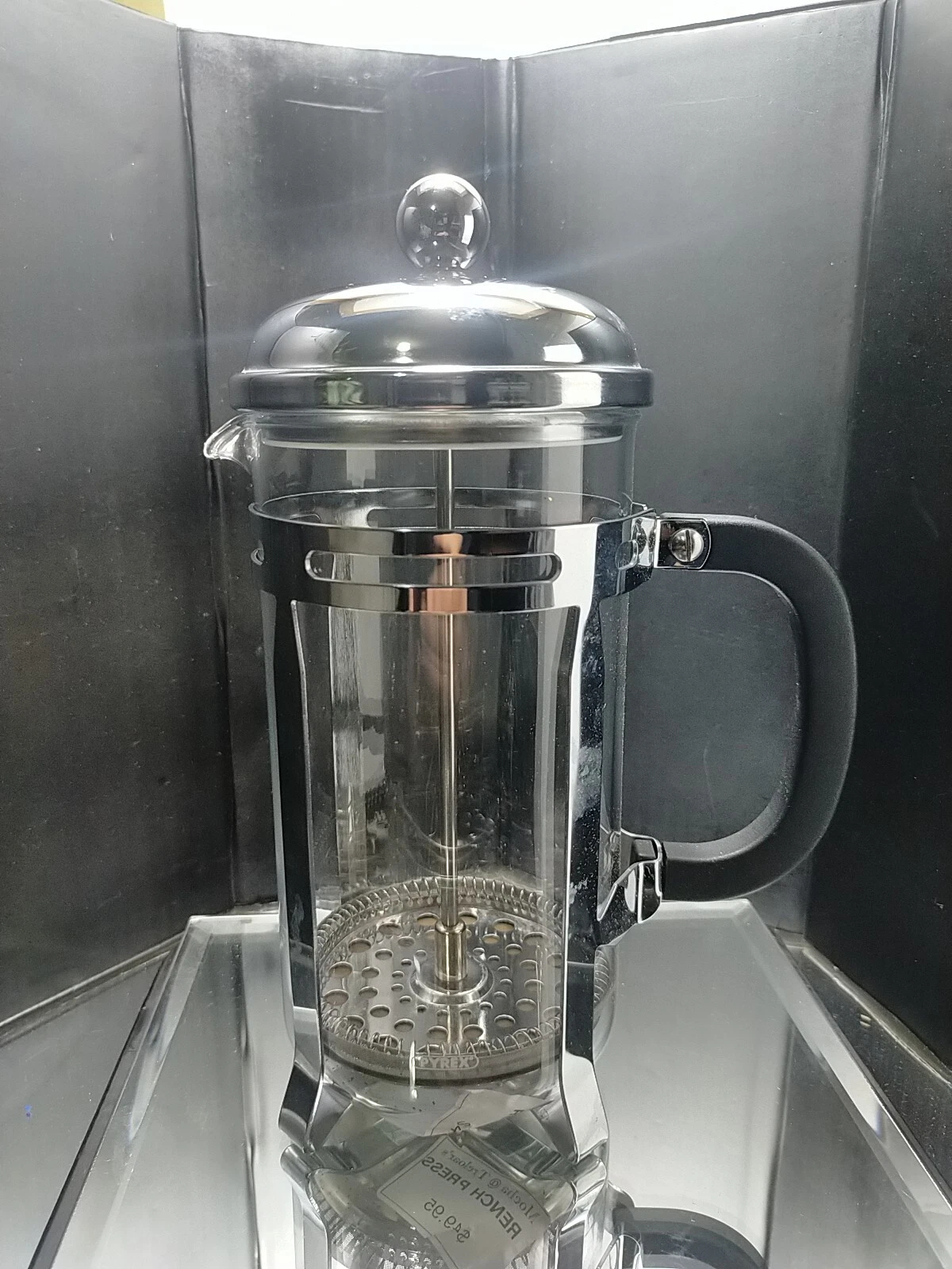 Avanti FRENCH Glass Plunger 1ltr Stainless Steel Ex Display