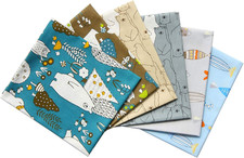 6PCS 20" X 22", 100 Cotton Fat Quarters Fabric Bundles, Quilting Fabric for Sew