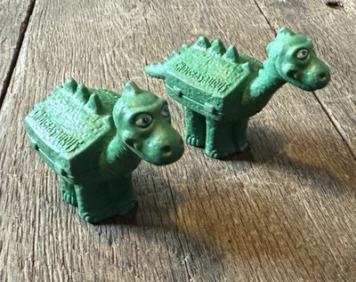 Vintage Lot If 2 Choice Hotels CHOICEASAURUS Dinosaur PVC Suitcase Advertising