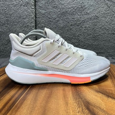 Adidas EQ21 Run Dash Shoes Womens Light Grey Pink White Bounce Size 9.5