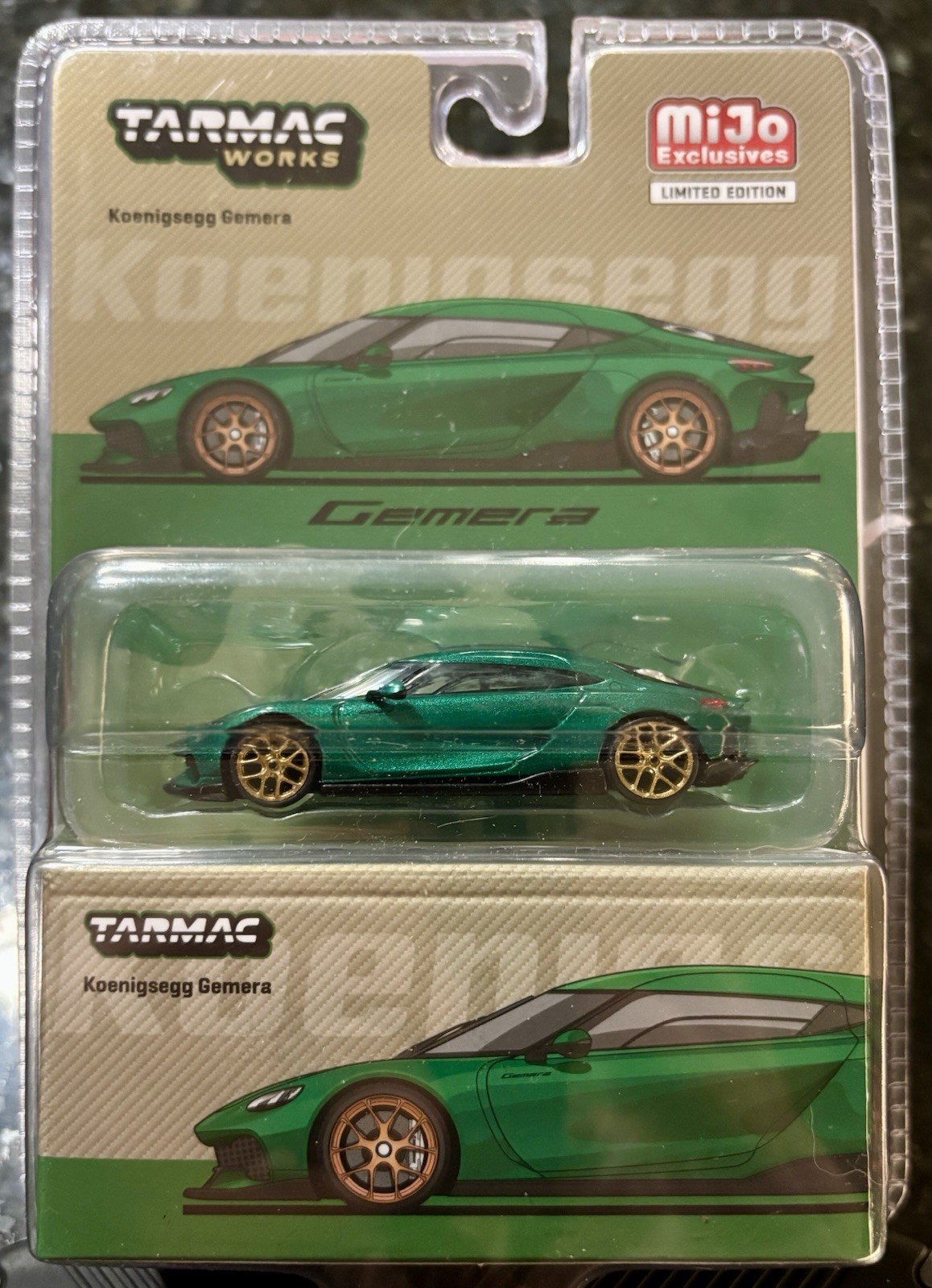 Koenigsegg Gemera Green 1/64 Diecast Model Car By Tarmac Works T64G-Tl053-Gr
