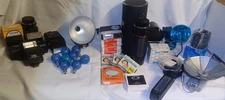 Vintage Camera Accessories  Lot Flash bulbs Lenses Adapters Winder..