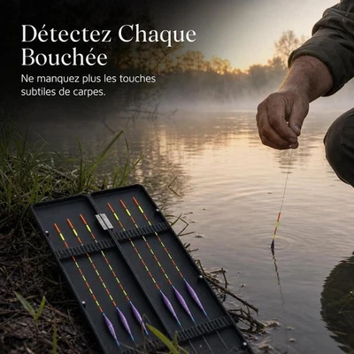 Flotteur de pêche haute sensibilité pour carpe, pour pêcheur - pour la rivière - Photo 1/4