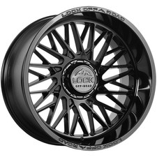 Lock Extreme Bandit 22x10 8x6.5 -18mm Gloss Black Wheel Rim 22 Inch