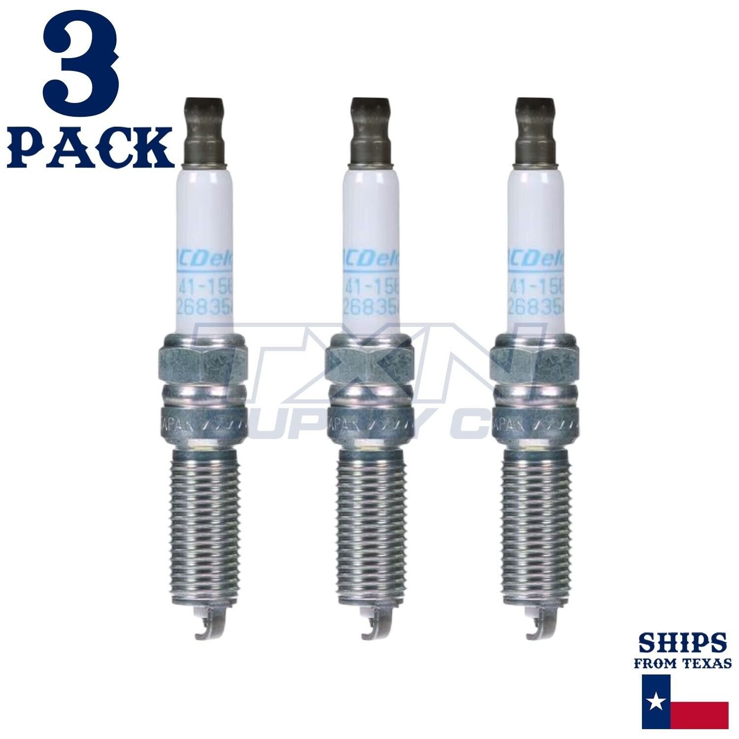 3 Pack Genuine GM ACDelco Iridium Spark Plugs 41-156