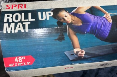 SPRI ROLL UP MAT 48''  Exercise Mat, Fitness & Yoga Mat for Group Fitness 48 X 20