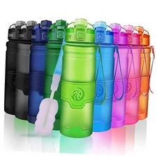  Sports Water Bottle, 400/500/700ml/1L, BPA Free Leak Proof 14 Ounces Green