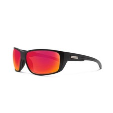 SUNCLOUD Milestone Polarized Sunglasses Matte Black/ Polar Red Mirror NWT
