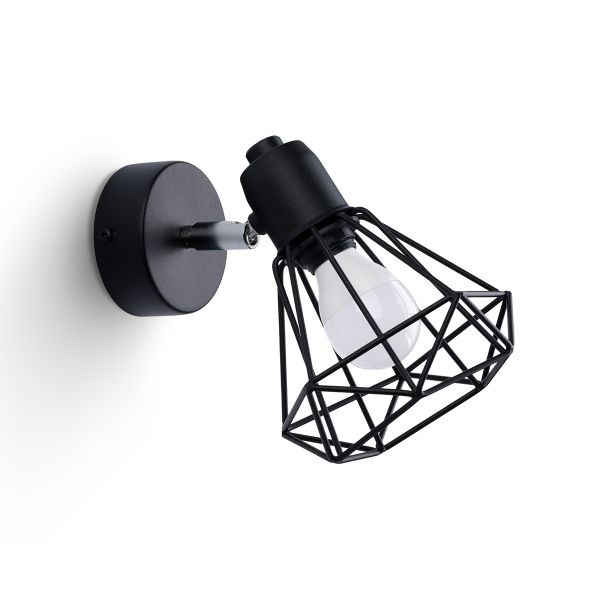 Applique acier noir E14 Artemis pour illuminer un coin lecture cocooning