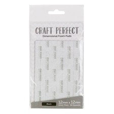 Craft Perfect Dimensional Foam Pads 12mmX12mm-Black - 4 Pack