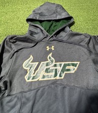 South Florida Bulls Hoodie Sweatshirt Mens Medium Coldgear Gray Under Armour