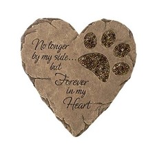 - BEADWORK GARDEN STEPPING STONE - PET FOOTPRINT Brown