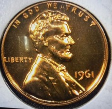 1961 P Exceptionally High Grade Proof Penny RD - M57