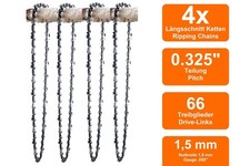 4 Sezione Longitudinale Motosega Adatto A per Fuxtec KS255 40cm 0.325 66TG 1,5mm