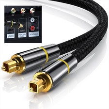 Digital Optical Cable Toslink Sound Audio Fiber Optic SPDIF Cord Wire Dolby ☾