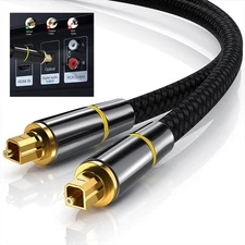 Digital Optical Cable Toslink Sound Audio Fiber Optic SPDIF Cord Wire Dolby ☾