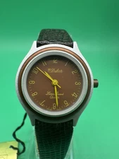 Vintage NOS Dufonte By Lucien Piccard  Watch,Brown Dial Swiss Movm./New Battery
