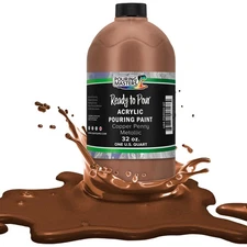 Pouring Masters Copper Penny Metallic 32-Ounce (Quart) Acrylic Pouring Paint