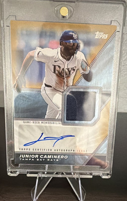 Topps 2026 Junior Caminero Rays Major League Material Auto Mem MLMA-JC 13/50