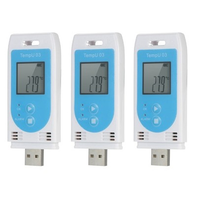 3X TempU 03 USB-Datenlogger für Temperatur und Luftfeuchtigkeit, Wiederverw5041