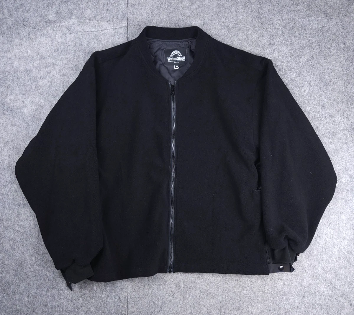 WaterShed Jacket Men's XL Black Full Zip Lined Warm Side Zip Made USA