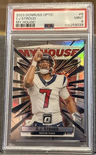 CJ STROUD 2023 Donruss Optic #6 My House! Texans PSA 9 MINT ROOKIE CARD