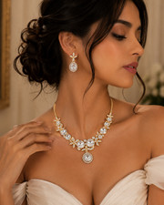Butterfly Jewellery Necklace & Earrings,Swarovksi Crystal Elements,Gift for Her