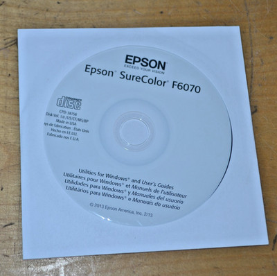 Epson SureColor ~ F6070 ~ Utilities For Windows And Users Guides Disc CPD-38758