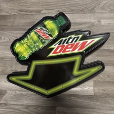 Mountain Dew Y2K 22” Light-Up Store Display LED Wall Hanging Sign Arrow Flashing