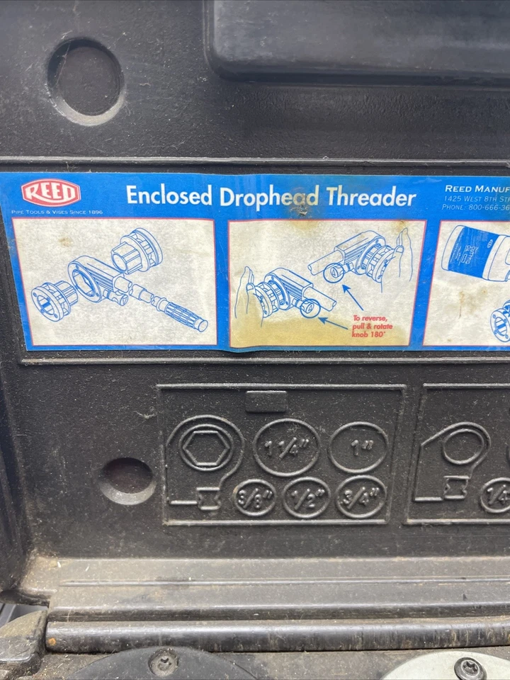 Rigid Reed Pipe Threader Tool Set Dies 1” to 1/2” With Extra’s Ridgid 47790 - Image 3 of 4