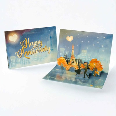 3D Pop Up Anniversary Card for Husband or Wife - Happy Anniversary Cards for ...