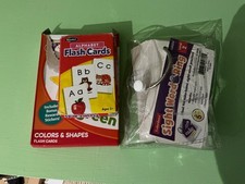 Lot 3 Colors Shapes Alphabet Sight Words Flashcards on Ring-SLIGHTLY USED