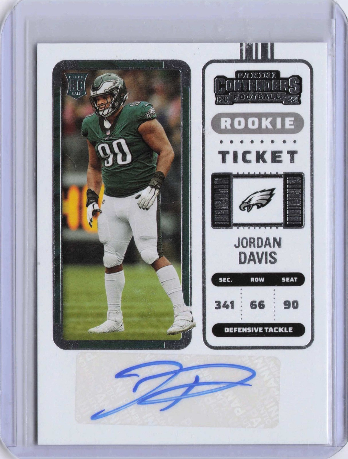 Jordan Davis Panini Contenders #148 Autograph