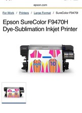 Epson SureColor F9470H Dye Sublimation Wide Format Printer 6-Color Model