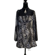 Urban Outfitters Vivienne Printed Mini Dress — Long Sleeve, Mixed Print