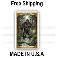 The Bigfoot Sasquatch Vinyl Decal Sticker Tarot Card B