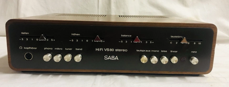 Amplificatore SABA Hi-Fi VS80 Vintage Top - Immagine 2 di 4