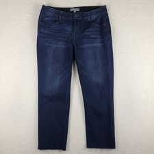 Wit Wisdom Jeans Womens 16W Blue AB Solution Straight Leg Dark Wash Denim