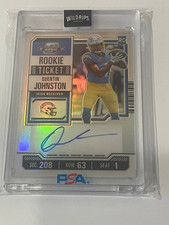 2023 Contenders Optic 128 Quentin Johnston Variation Auto Chargers RC au