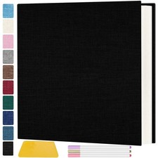 Photo Album Self Adhesive Pages, 60 Pages Magnetic Scrapbook Albums with Stic...