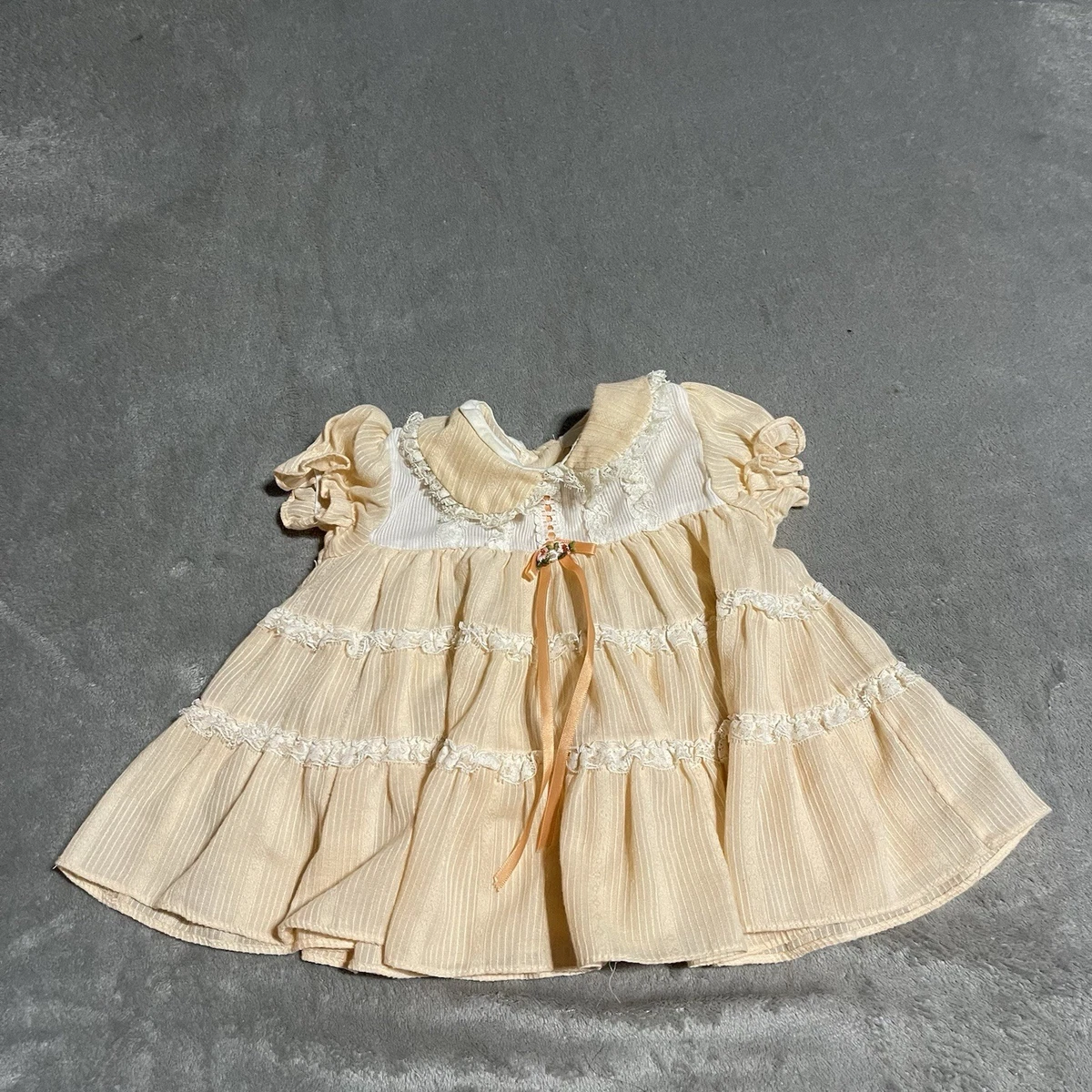 white christmas dresses Santa Smocked Christmas Layette Gown- Baby Girl – Pleats and Stitches main image 1