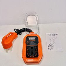 RV Surge Protector 50 Amp 18000 Joules with Voltage Monitor Waterproof Cover