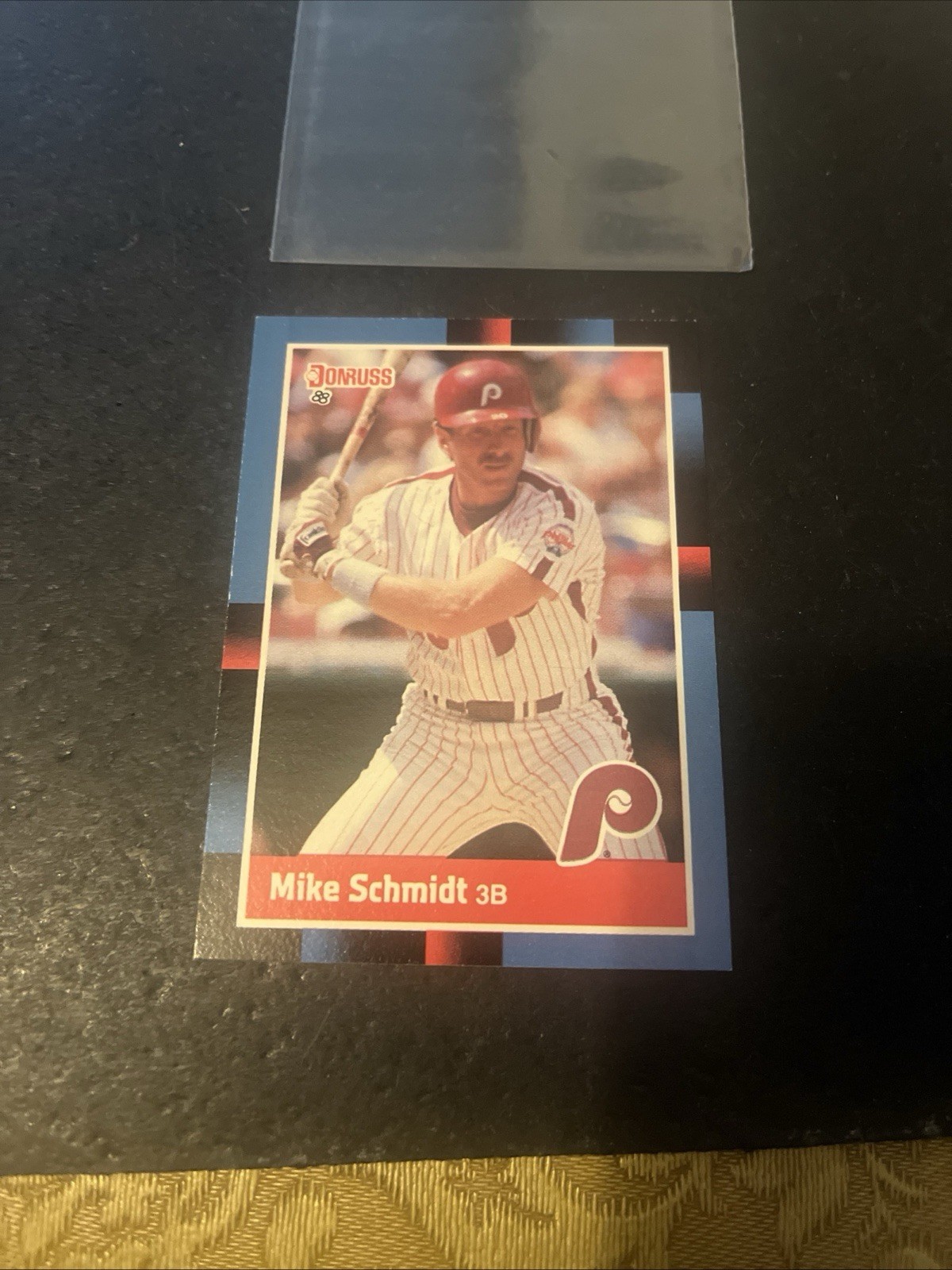 1988 Donruss - Mike Schmidt #330 Solid Blue Upper Left Corner Phillies HOF 3B