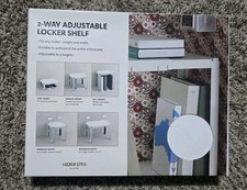 UBrands Locker Shelf 2-Way White Adjustable Locker Shelf Pastic NIB