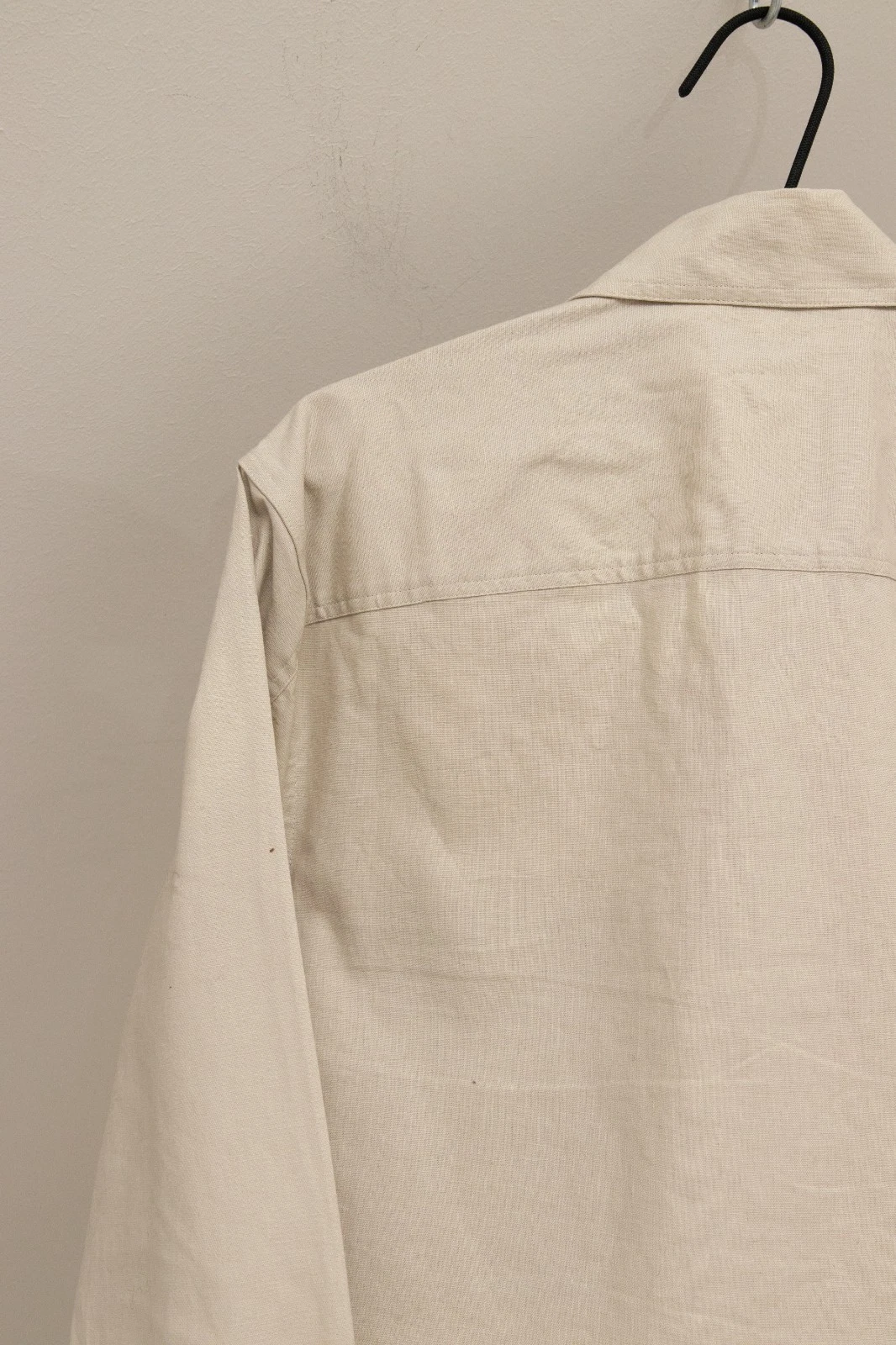 Reiss Kimchi Men's Beige Linen & Cotton Twin Pocket Jacket Size M - product detail image 8