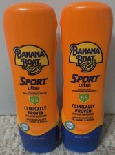 Lot Of 2- Banana Boat Ultra Sport Sunscreen Lotion SPF 65 - 8 fl oz Exp 07/26