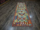 Authentic Afghan Chobi Vegetable Kilim Rug Tribal Geometric Design Rug 2.8x9.9 — photo 3