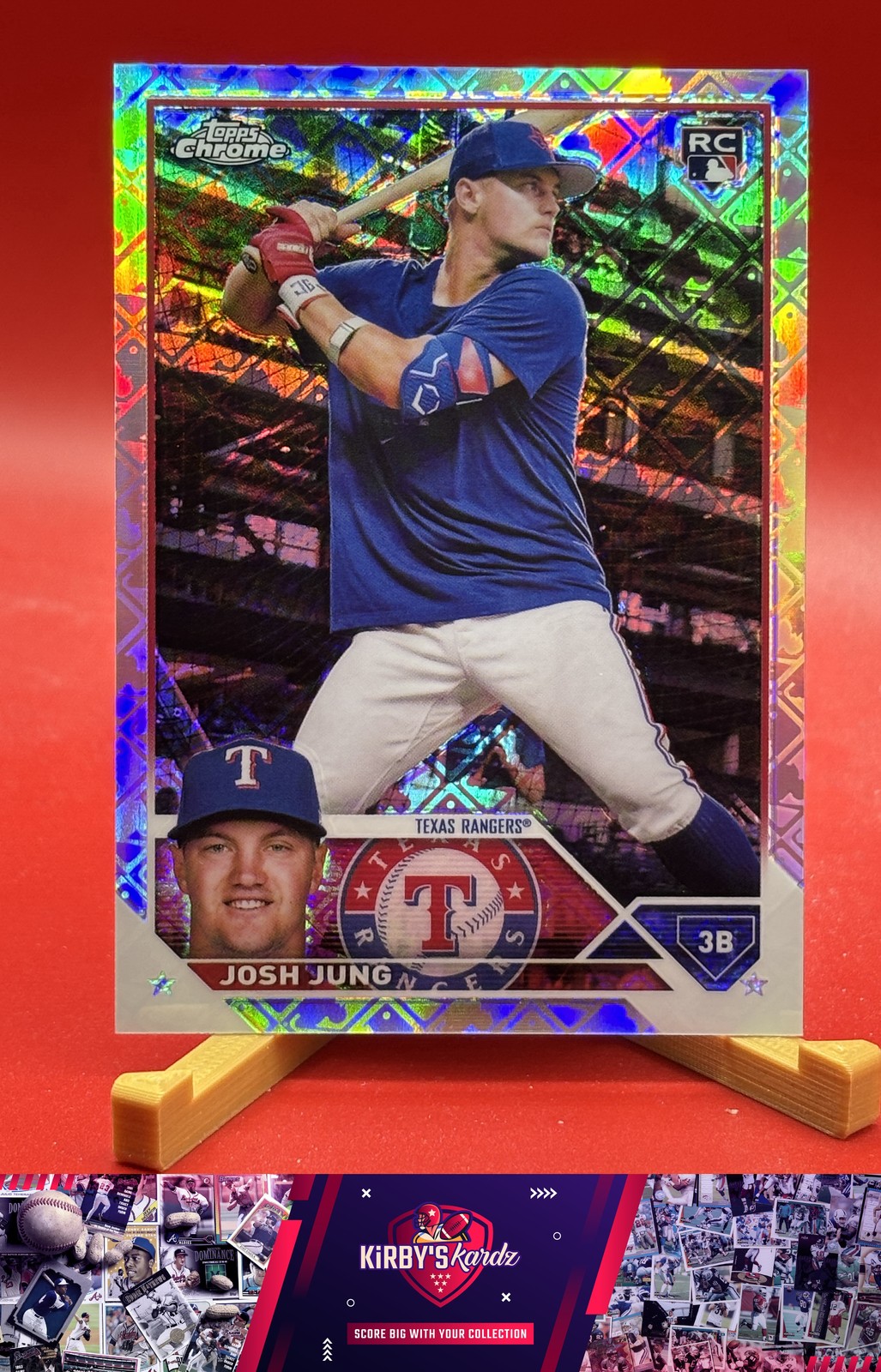 2023 Topps Chrome Logofractor Edition #93 Josh Jung Variation RC