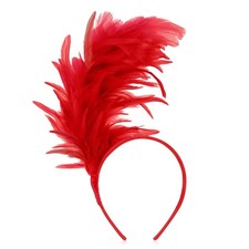 Feather Fascinator Headbands for Women Elastic Headband for Prom Cocktail Wed...